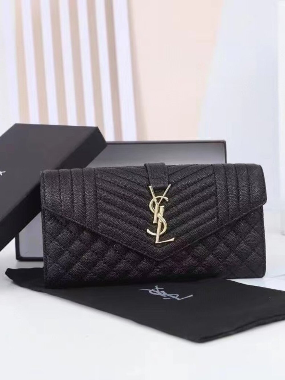 YSL Cassandre Envelope Long Wallet